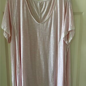 JJill pink slub tee 3x